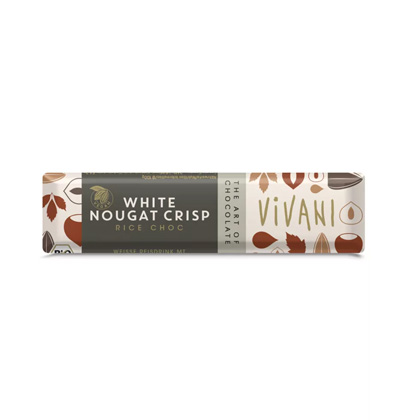 Vivani White Nougat Crisp Riegel 35g