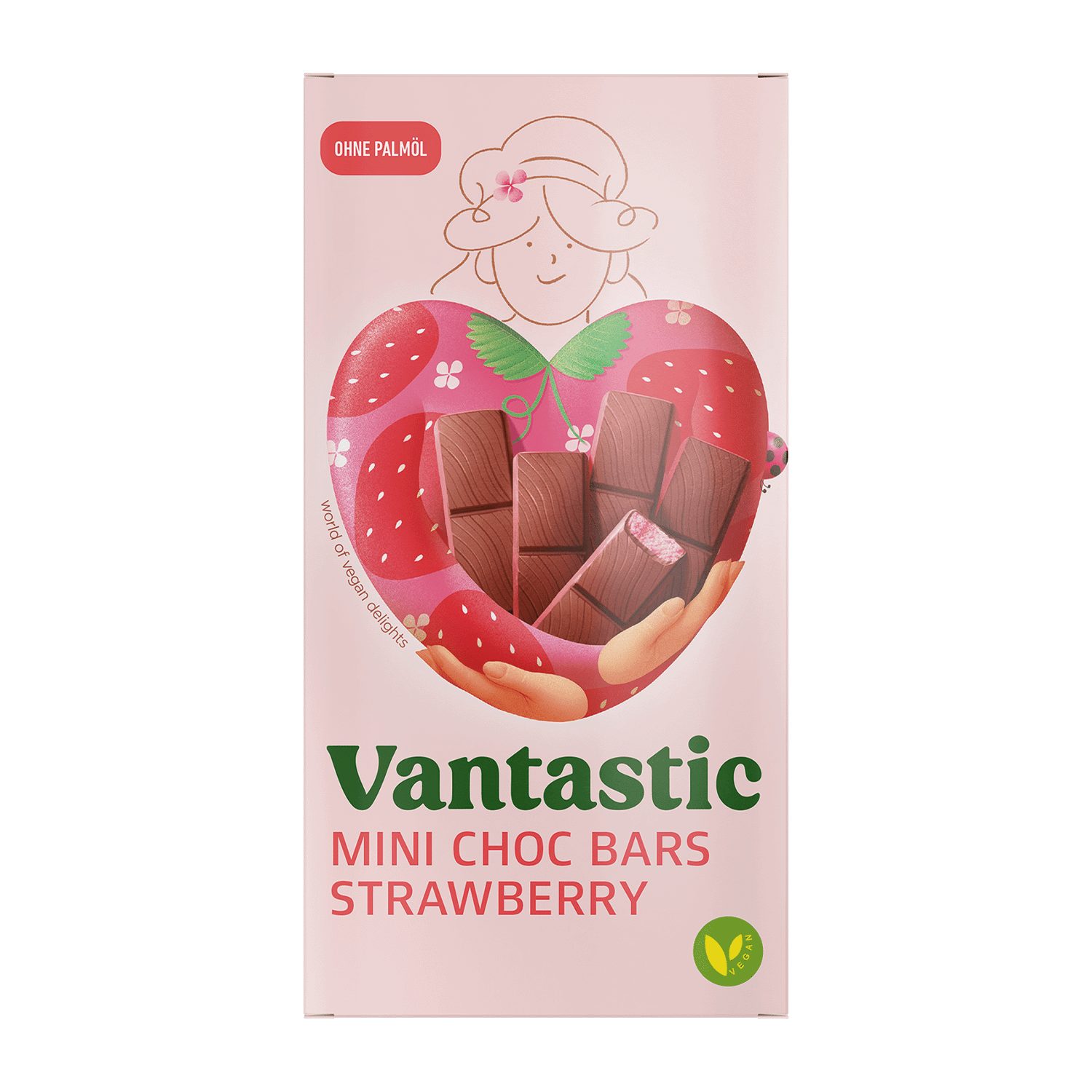 Vantastic Mini Choc Bars Strawberry 100g