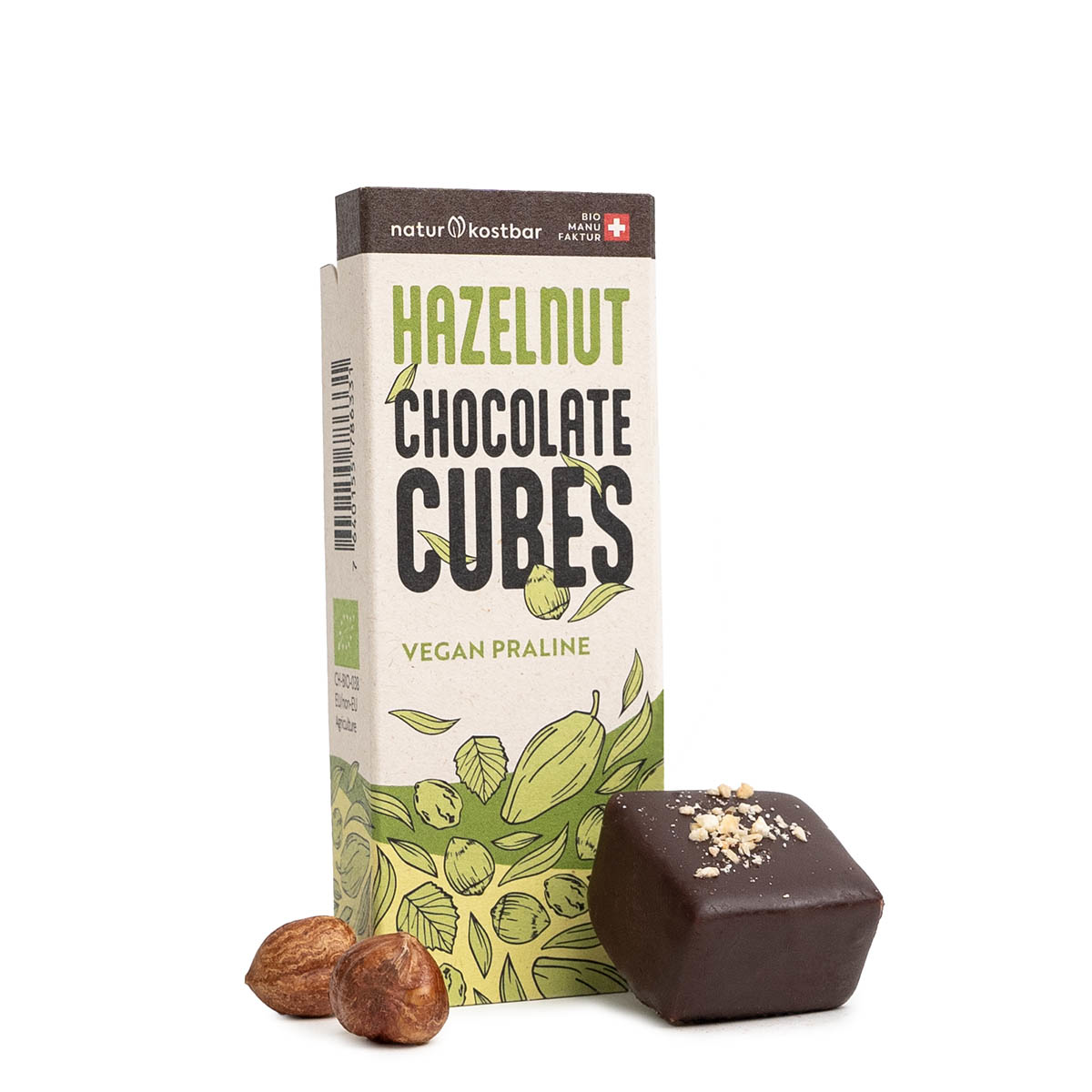 Naturkostbar Hazelnut Chocolate Cubes 30g (2 Stück)