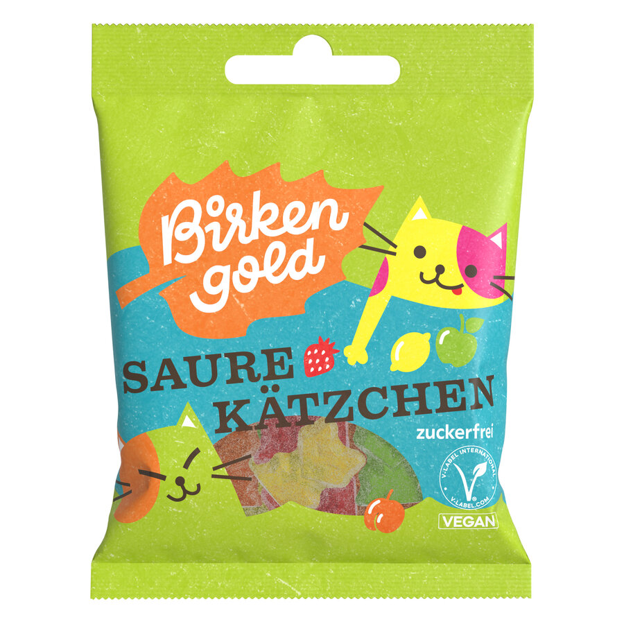 Birkengold Saure Kätzchen zuckerfrei 50g