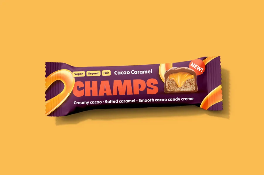 Champs Cacao Caramel Riegel 43g