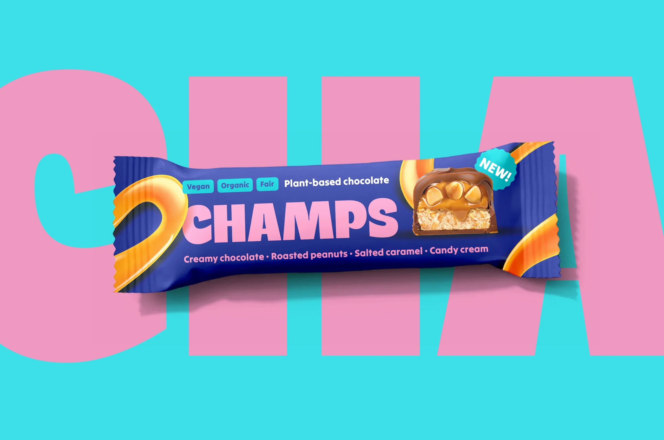 Champs Peanut Caramel Riegel 45g