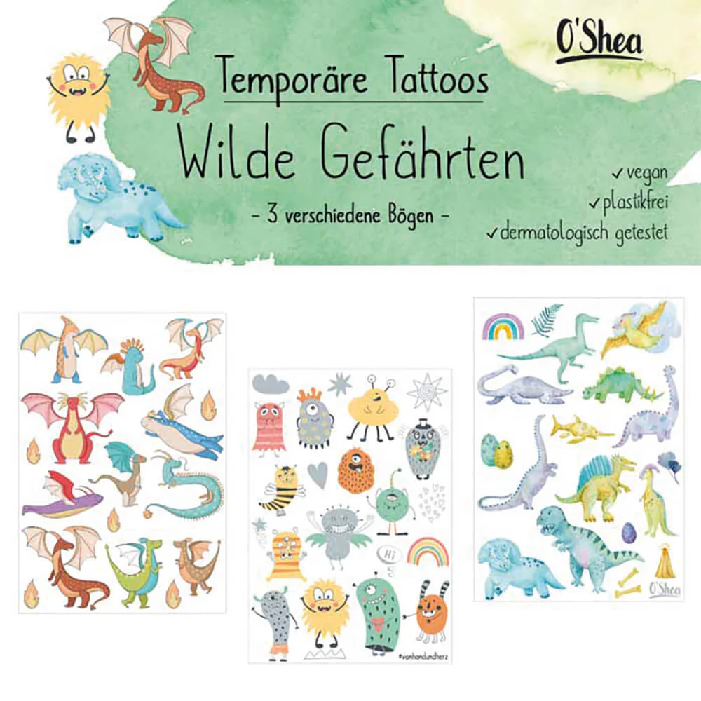 Mal mich bunt Temporäre Tattoos Wilde Gefährten