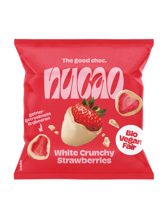 Nucao White Crunchy Strawberries 50g