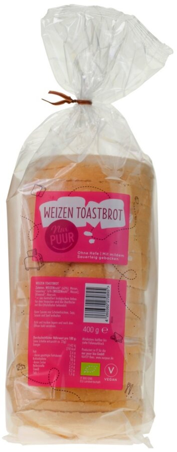 Nur Puur Weizen Toastbrot 400g